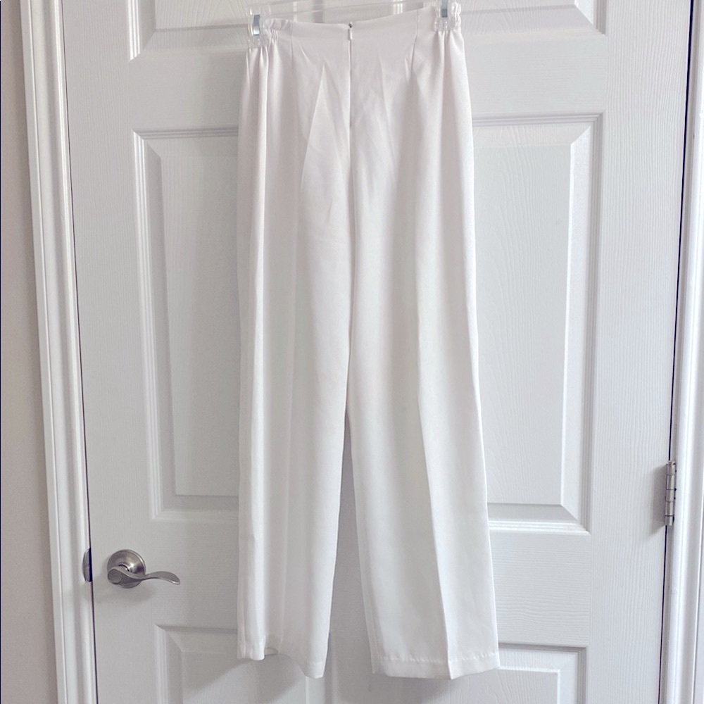 Elegant White Wide-Leg Pants
